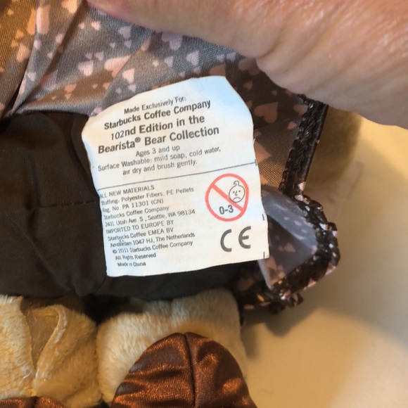 STARBUCKS 2011 BEAR Plush Girl Valentines Heart BEARISTA Valentines Holiday Bear - Picture 10 of 10
